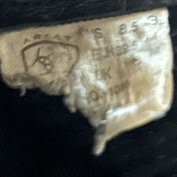 Black Ariat Ropers, Lace up Western Boots Black, Good Condition Womens 8.5 - Picture 10 of 10